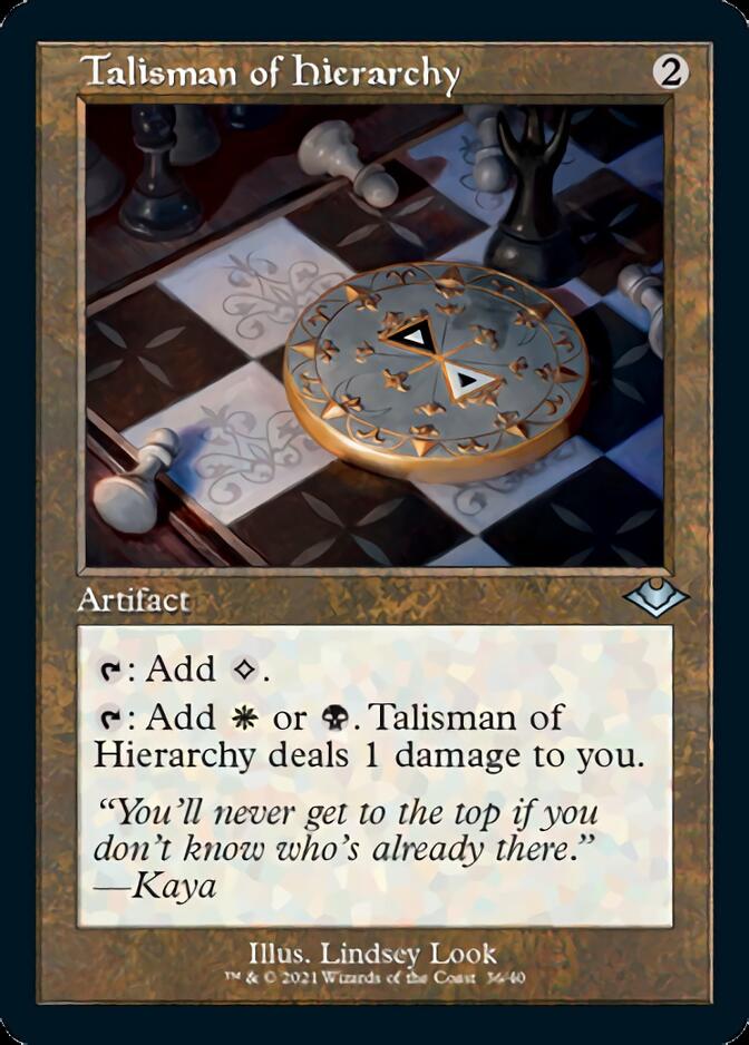 Talisman of Hierarchy (Retro Foil Etched) [Modern Horizons] MTG Single Magic: The Gathering    | Red Claw Gaming