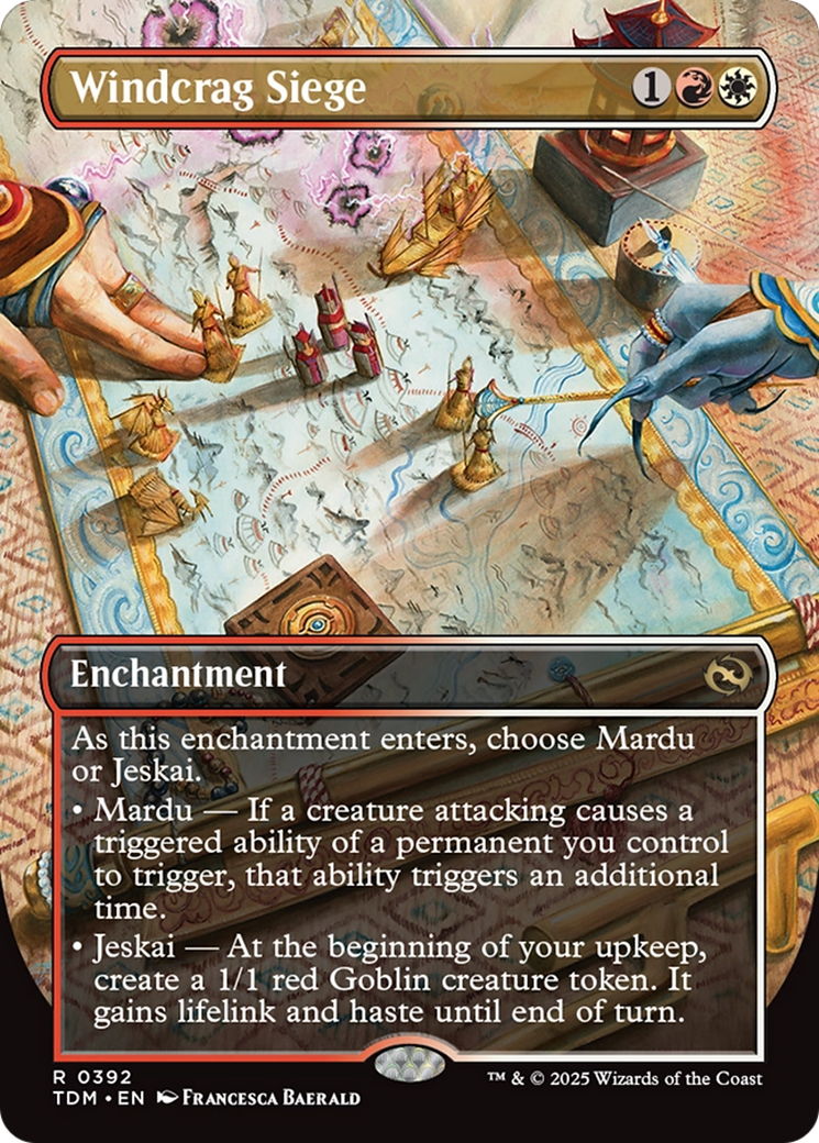 Windcrag Siege (Borderless) [Tarkir: Dragonstorm] MTG Single Magic: The Gathering | Red Claw Gaming