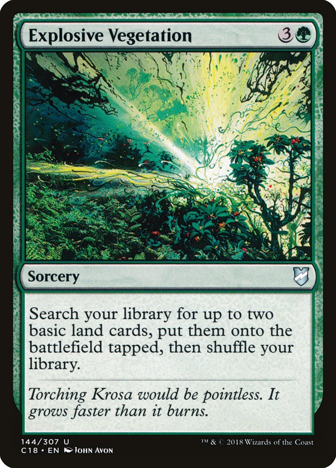 Explosive Vegetation [Commander 2018] MTG Single Magic: The Gathering | Red Claw Gaming