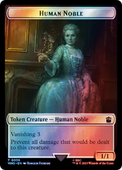 Human Noble // Beast Double-Sided Token (Surge Foil) [Doctor Who Tokens] MTG Single Magic: The Gathering | Red Claw Gaming