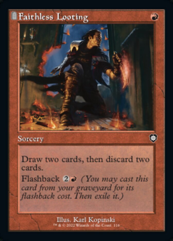 Faithless Looting (Retro) [The Brothers' War Commander] MTG Single Magic: The Gathering | Red Claw Gaming