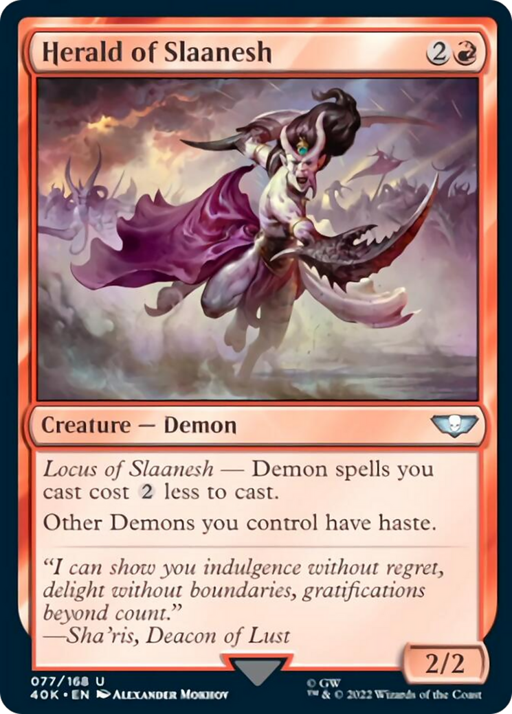 Herald of Slaanesh (Surge Foil) [Warhammer 40,000] MTG Single Magic: The Gathering | Red Claw Gaming