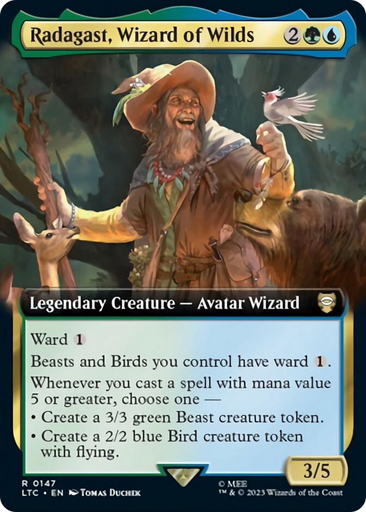 Radagast, Wizard of Wilds (Extended Art) [The Lord of the Rings: Tales of Middle-Earth Commander] MTG Single Magic: The Gathering | Red Claw Gaming