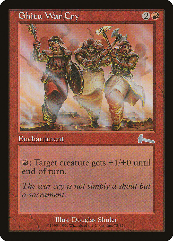 Ghitu War Cry [Urza's Legacy] MTG Single Magic: The Gathering | Red Claw Gaming