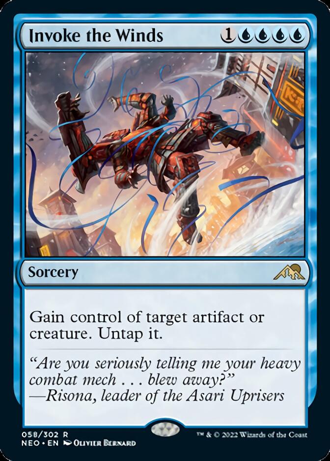 Invoke the Winds [Kamigawa: Neon Dynasty] MTG Single Magic: The Gathering    | Red Claw Gaming