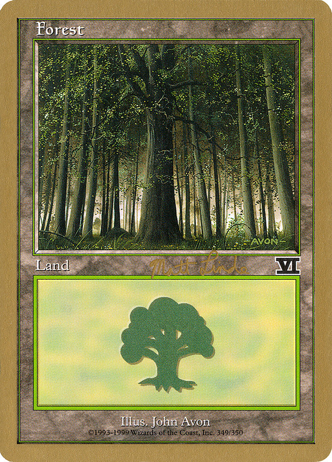 Forest (ml349) (Matt Linde) [World Championship Decks 1999] MTG Single Magic: The Gathering | Red Claw Gaming