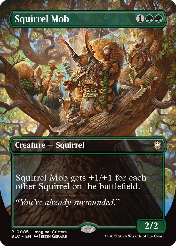 Squirrel Mob (Borderless) [Bloomburrow Commander] MTG Single Magic: The Gathering | Red Claw Gaming