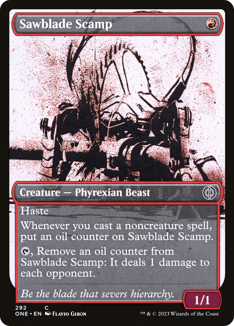 Sawblade Scamp (Showcase Ichor) [Phyrexia: All Will Be One] MTG Single Magic: The Gathering | Red Claw Gaming