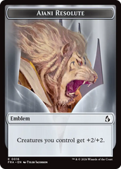 Ajani's Pridemate // Ajani Resolute Double-Sided Token [Reality Fracture Tokens] | Red Claw Gaming