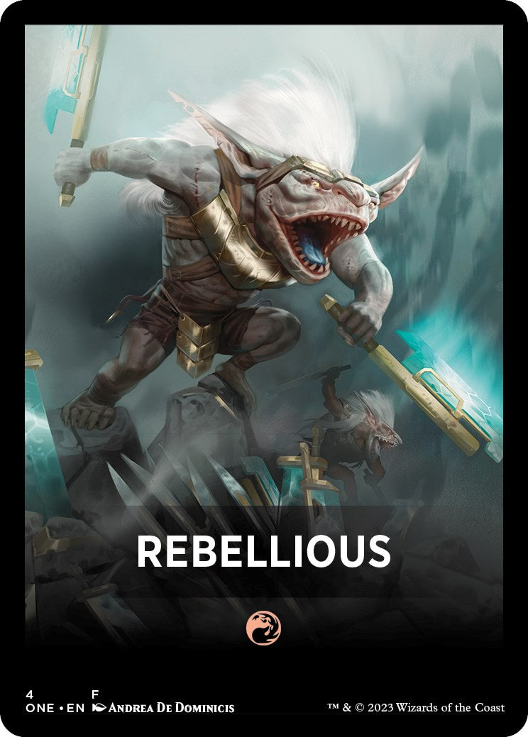 Rebellious Theme Card [Phyrexia: All Will Be One Tokens] MTG Single Magic: The Gathering    | Red Claw Gaming