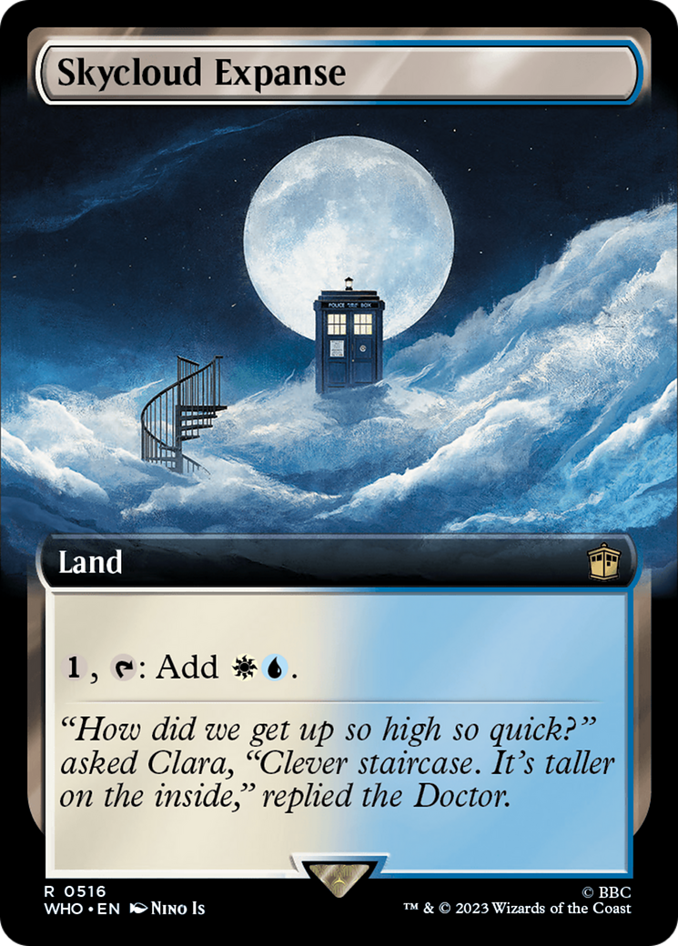 Skycloud Expanse (Extended Art) [Doctor Who] MTG Single Magic: The Gathering | Red Claw Gaming