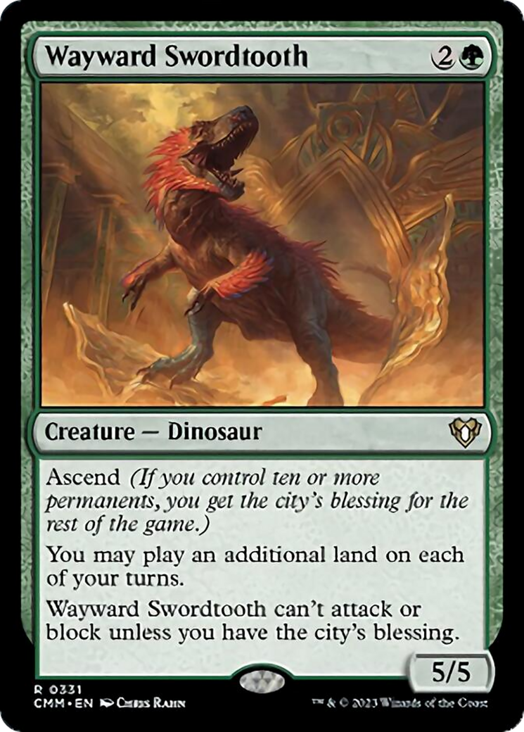 Wayward Swordtooth [Commander Masters] MTG Single Magic: The Gathering | Red Claw Gaming