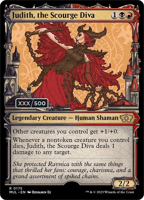 Judith, the Scourge Diva (Serialized) [Multiverse Legends] MTG Single Magic: The Gathering | Red Claw Gaming
