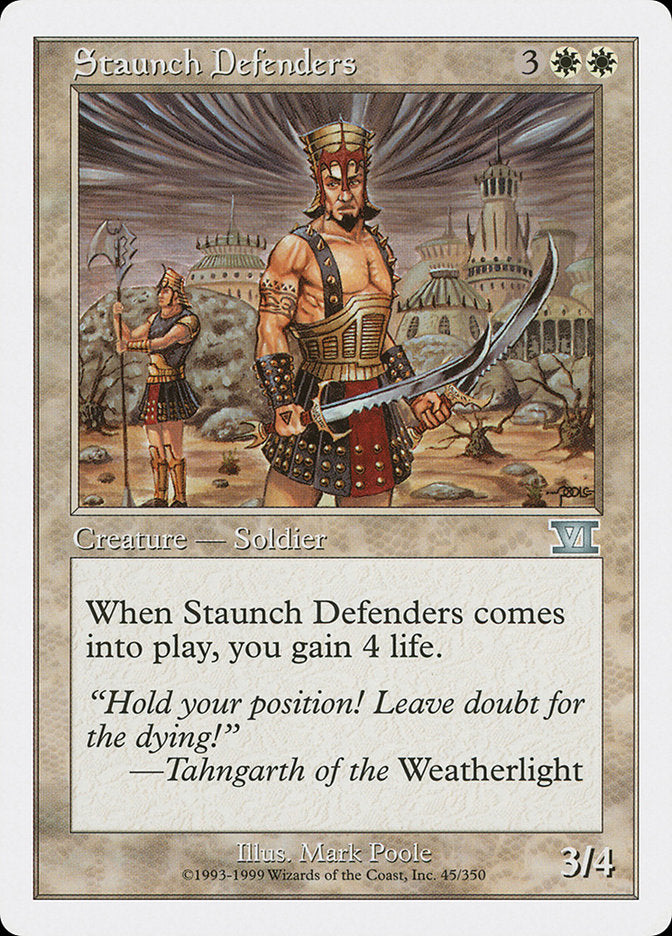 Staunch Defenders [Classic Sixth Edition] MTG Single Magic: The Gathering | Red Claw Gaming