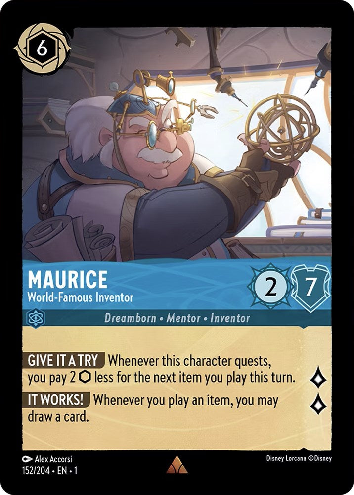 Maurice - World-Famous Inventor (152/204) [The First Chapter] Lorcana Single Disney | Red Claw Gaming