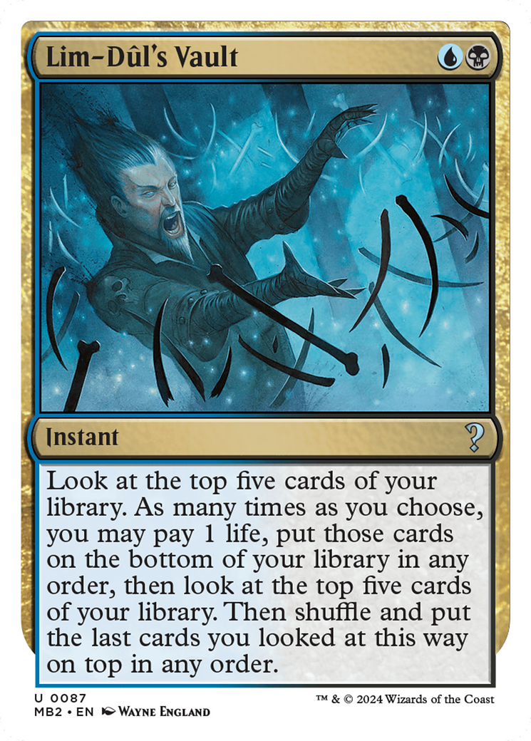 Lim-Dul's Vault (White Border) [Mystery Booster 2] MTG Single Magic: The Gathering | Red Claw Gaming