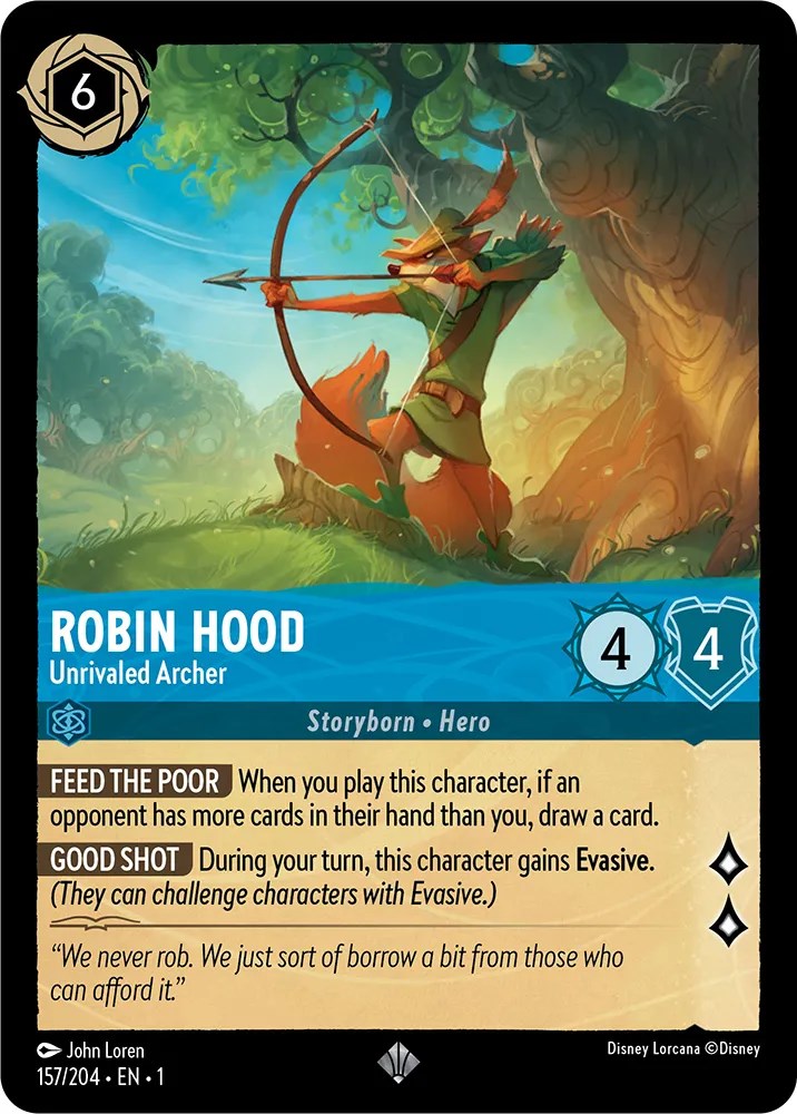 Robin Hood - Unrivaled Archer (157/204) [The First Chapter] Lorcana Single Disney | Red Claw Gaming