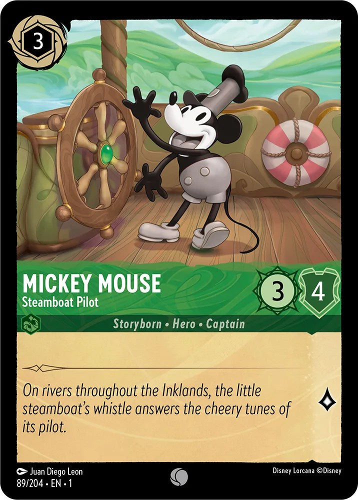 Mickey Mouse - Steamboat Pilot (89/204) [The First Chapter] Lorcana Single Disney | Red Claw Gaming