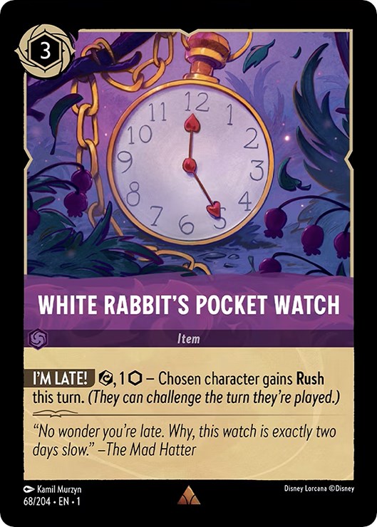 White Rabbit's Pocket Watch (68/204) [The First Chapter] Lorcana Single Disney | Red Claw Gaming