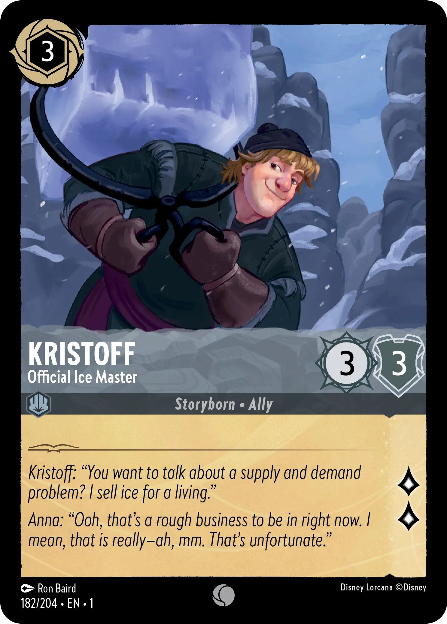 Kristoff - Official Ice Master (182/204) [The First Chapter] Lorcana Single Disney | Red Claw Gaming