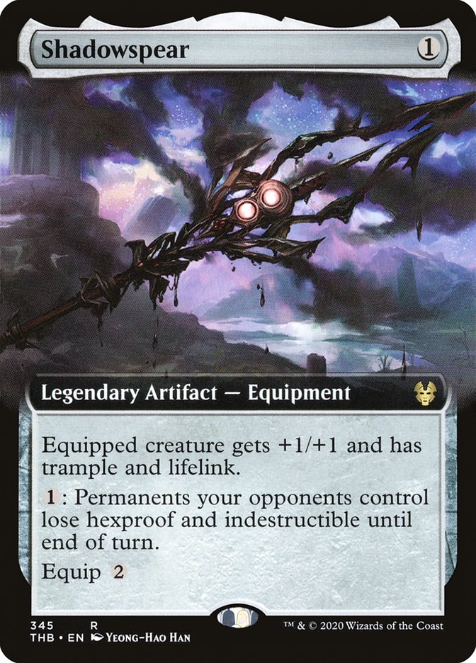 Shadowspear (Extended Art) [Theros Beyond Death] MTG Single Magic: The Gathering | Red Claw Gaming