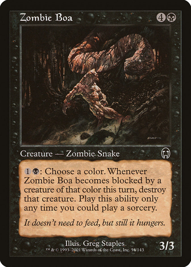 Zombie Boa [Apocalypse] MTG Single Magic: The Gathering | Red Claw Gaming
