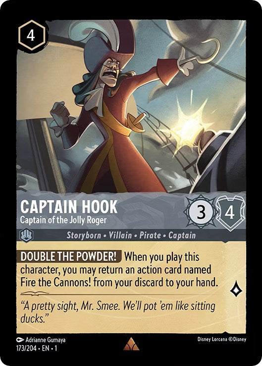Captain Hook - Captain of the Jolly Roger (173/204) [The First Chapter] Lorcana Single Disney | Red Claw Gaming
