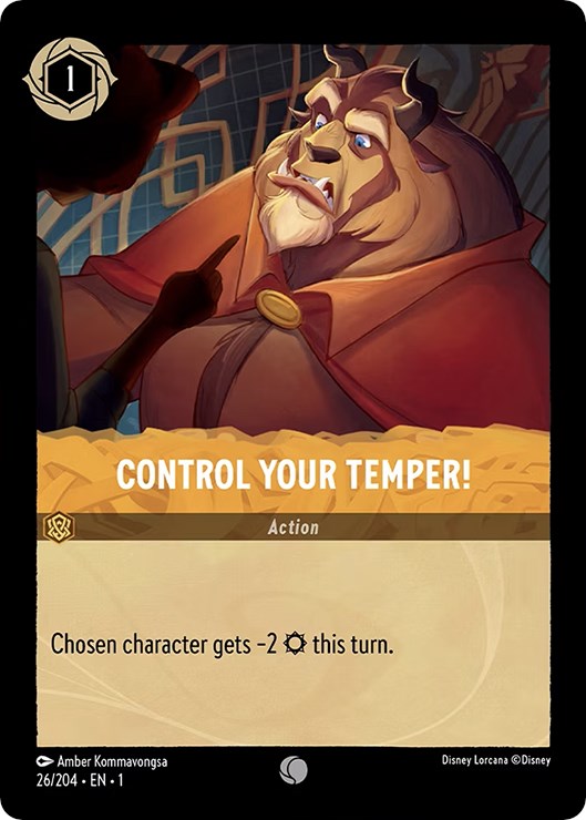 Control Your Temper! (26/204) [The First Chapter] Lorcana Single Disney | Red Claw Gaming
