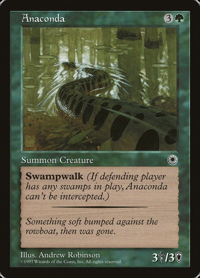 Anaconda (With Flavor Text) [Portal] MTG Single Magic: The Gathering | Red Claw Gaming