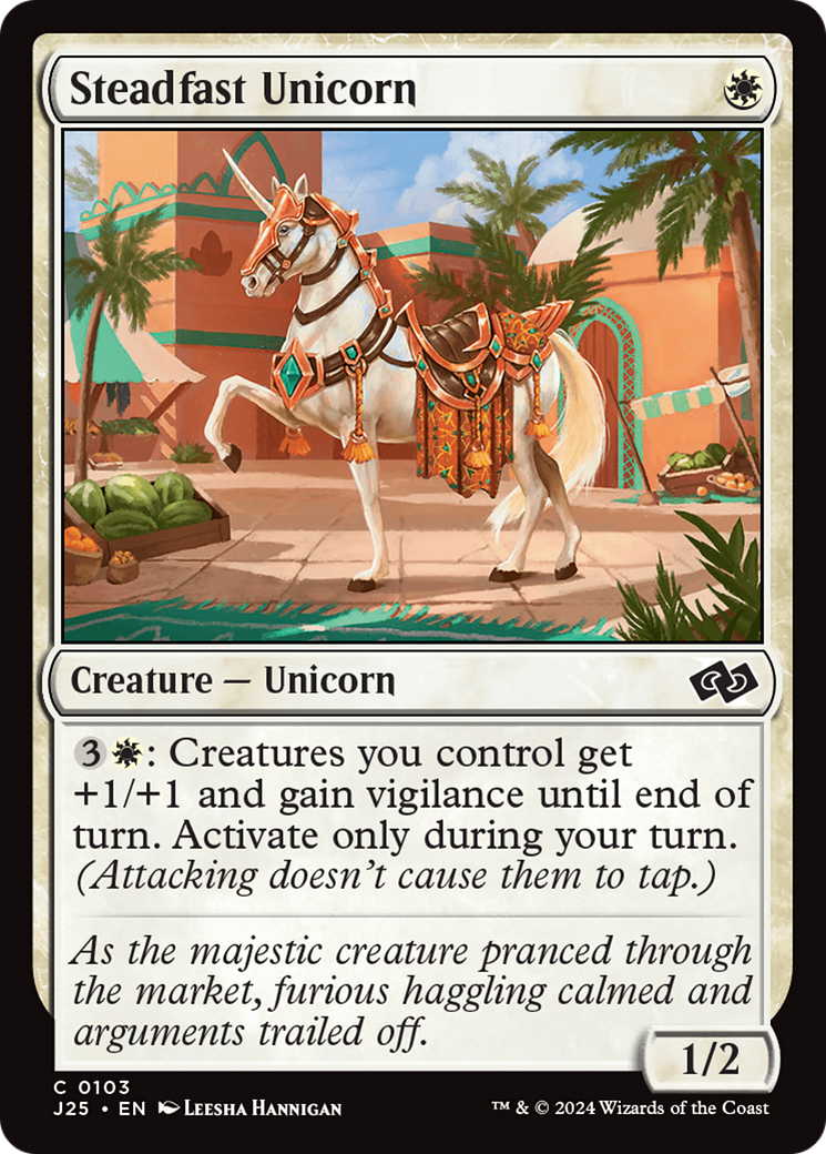 Steadfast Unicorn [Foundations Jumpstart] MTG Single Magic: The Gathering | Red Claw Gaming
