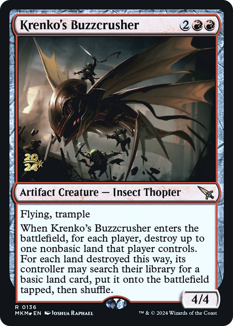 Krenko's Buzzcrusher [Murders at Karlov Manor Prerelease Promos] MTG Single Magic: The Gathering | Red Claw Gaming