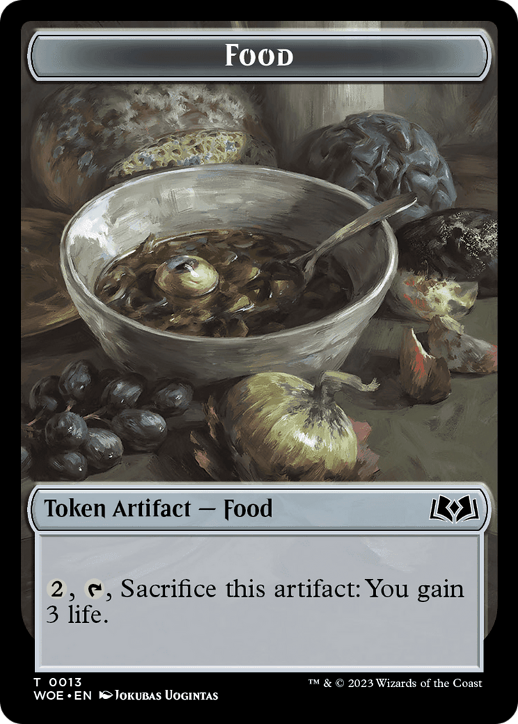 Human // Food (0013) Double-Sided Token [Wilds of Eldraine Tokens] MTG Single Magic: The Gathering | Red Claw Gaming