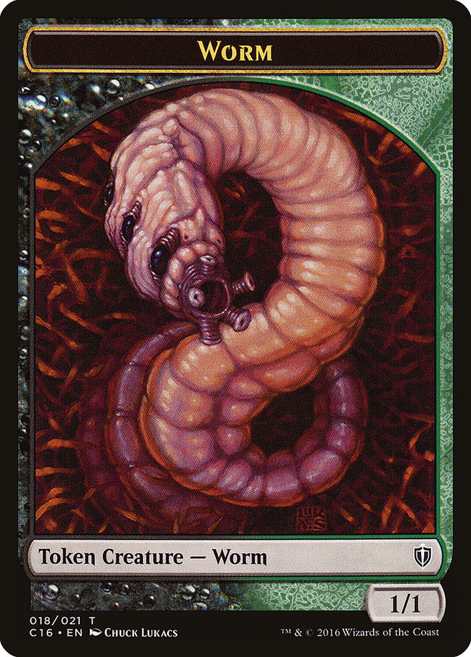 Zombie // Worm Double-Sided Token [Commander 2016 Tokens] MTG Single Magic: The Gathering | Red Claw Gaming