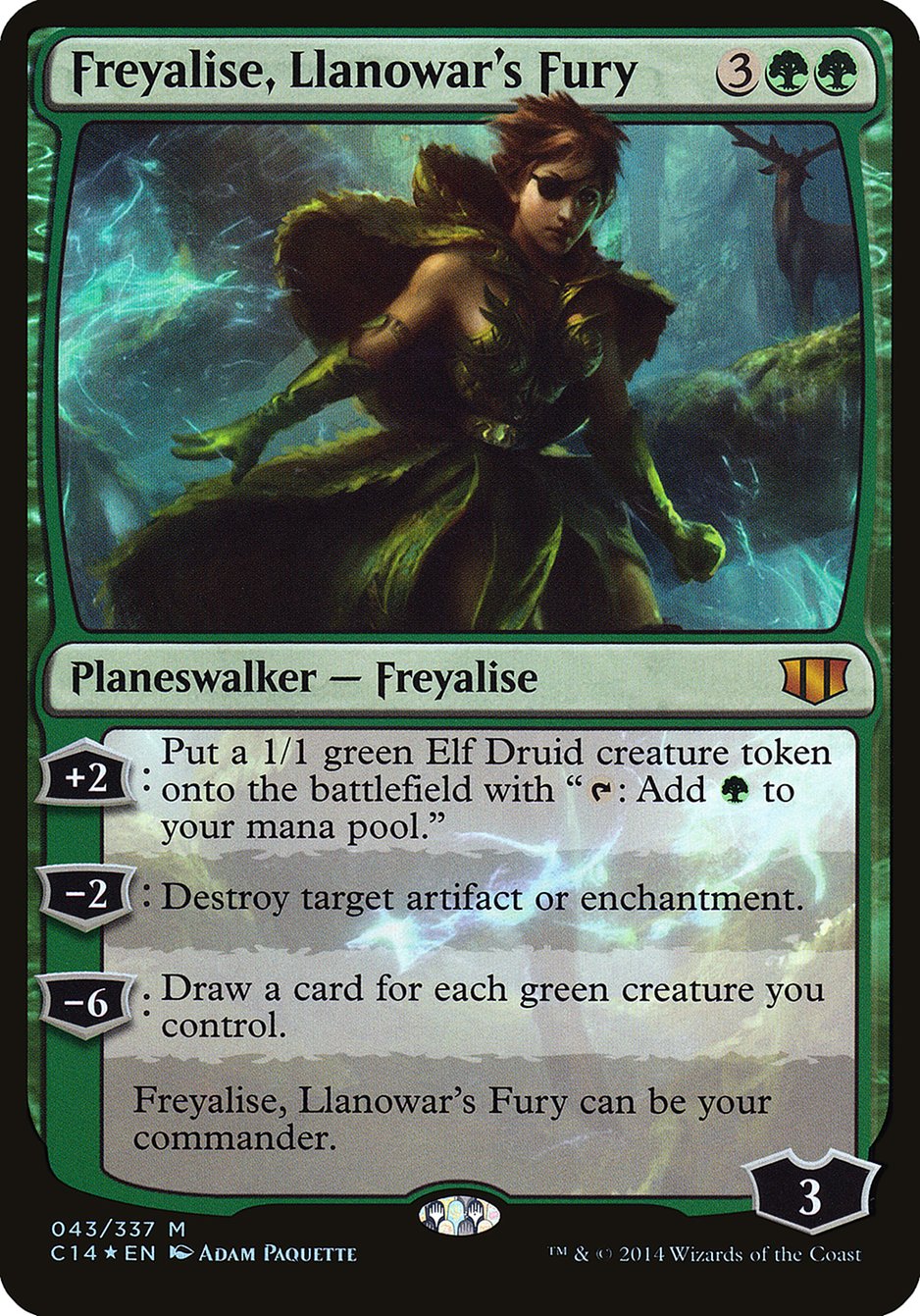 Freyalise, Llanowar's Fury (Oversized) [Commander 2014 Oversized] MTG Single Magic: The Gathering | Red Claw Gaming