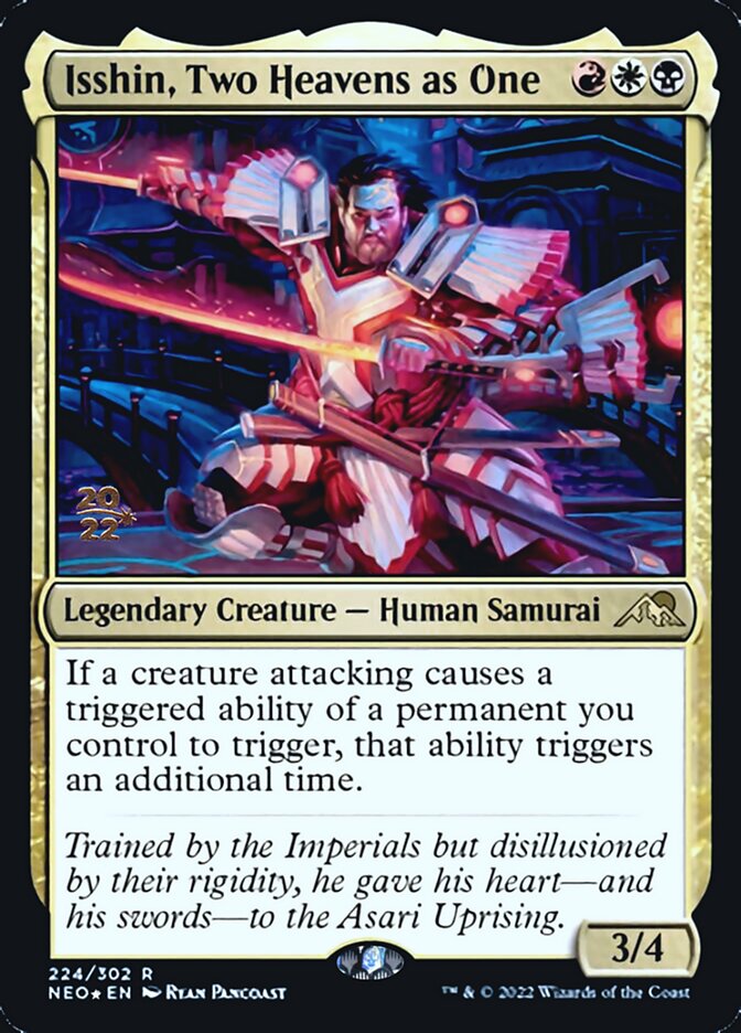 Isshin, Two Heavens as One [Kamigawa: Neon Dynasty Prerelease Promos] MTG Single Magic: The Gathering | Red Claw Gaming