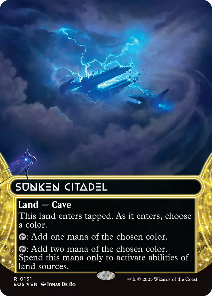 Sunken Citadel (0131) (Borderless) (Galaxy Foil) [Edge of Eternities: Stellar Sights] MTG Single Magic: The Gathering | Red Claw Gaming
