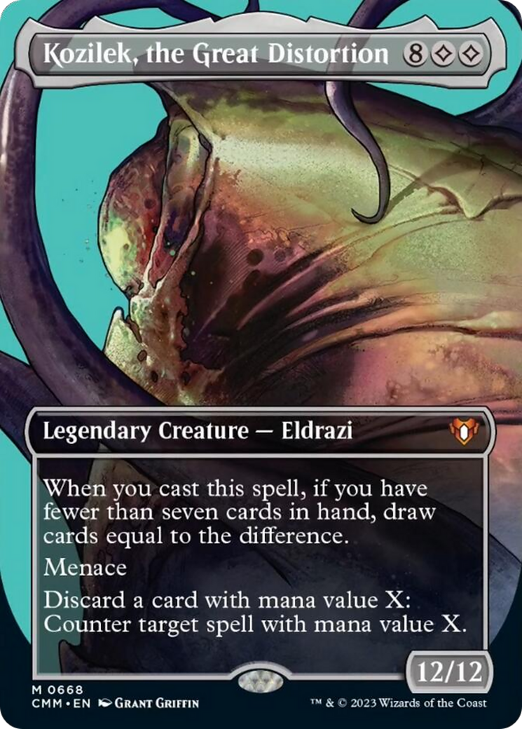 Kozilek, the Great Distortion (Borderless Profile) [Commander Masters] MTG Single Magic: The Gathering | Red Claw Gaming