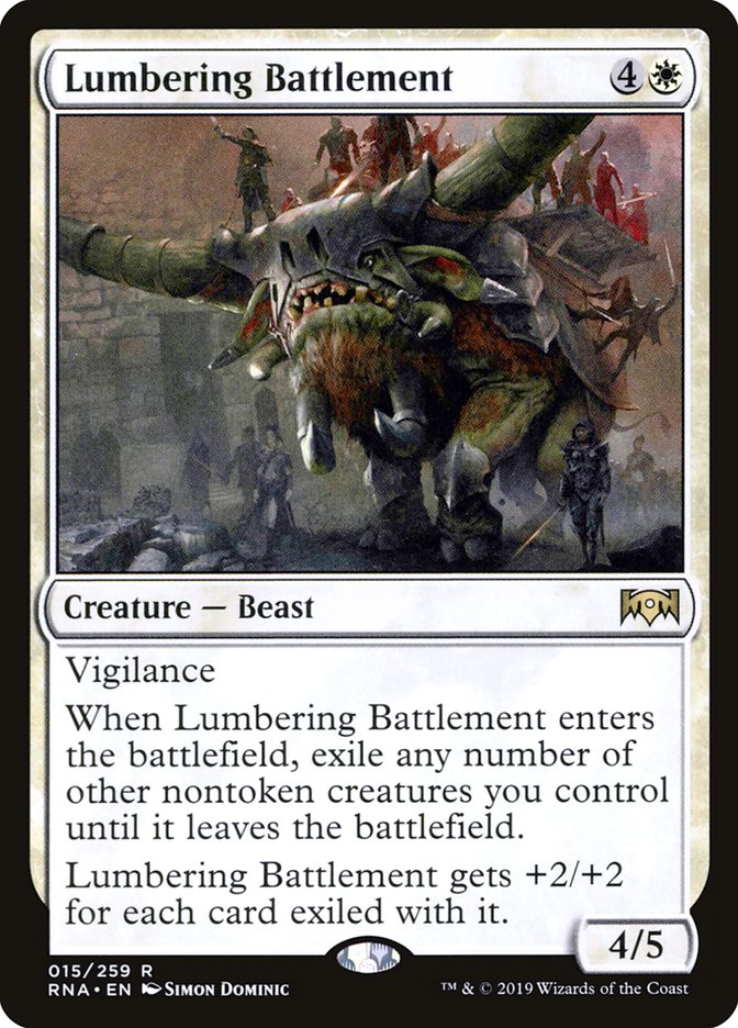 Lumbering Battlement [Ravnica Allegiance] MTG Single Magic: The Gathering | Red Claw Gaming