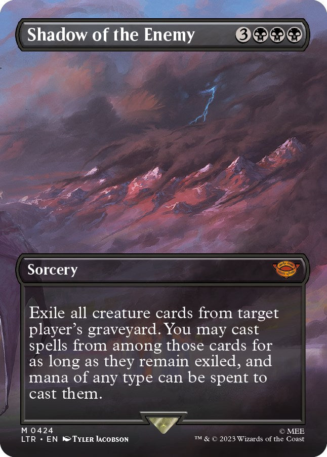 Shadow of the Enemy (Borderless Alternate Art) [The Lord of the Rings: Tales of Middle-Earth] MTG Single Magic: The Gathering | Red Claw Gaming