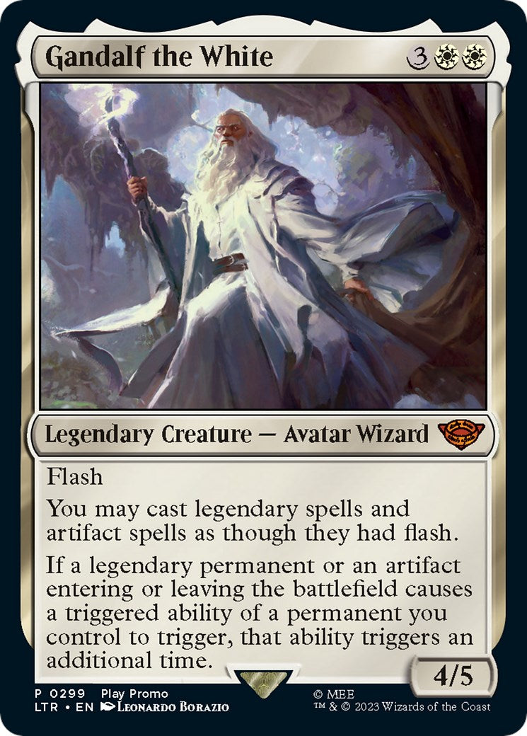 Gandalf the White (Play Promo) [The Lord of the Rings: Tales of Middle-Earth] MTG Single Magic: The Gathering | Red Claw Gaming
