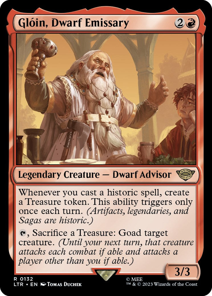 Gloin, Dwarf Emissary [The Lord of the Rings: Tales of Middle-Earth] MTG Single Magic: The Gathering | Red Claw Gaming