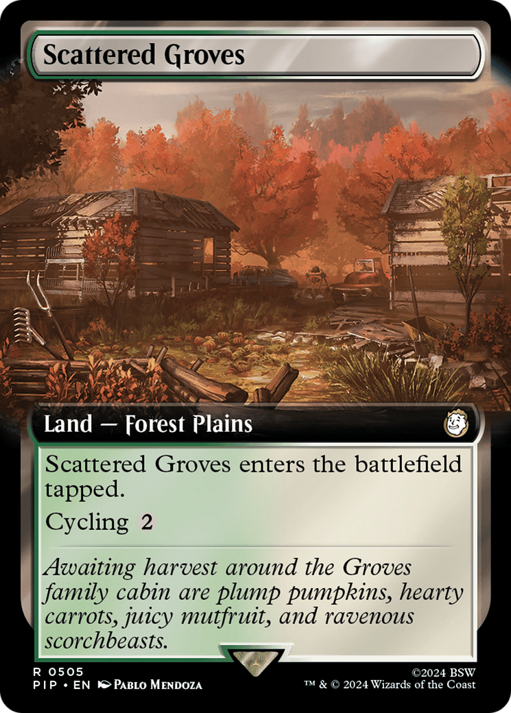 Scattered Groves (Extended Art) [Fallout] MTG Single Magic: The Gathering | Red Claw Gaming