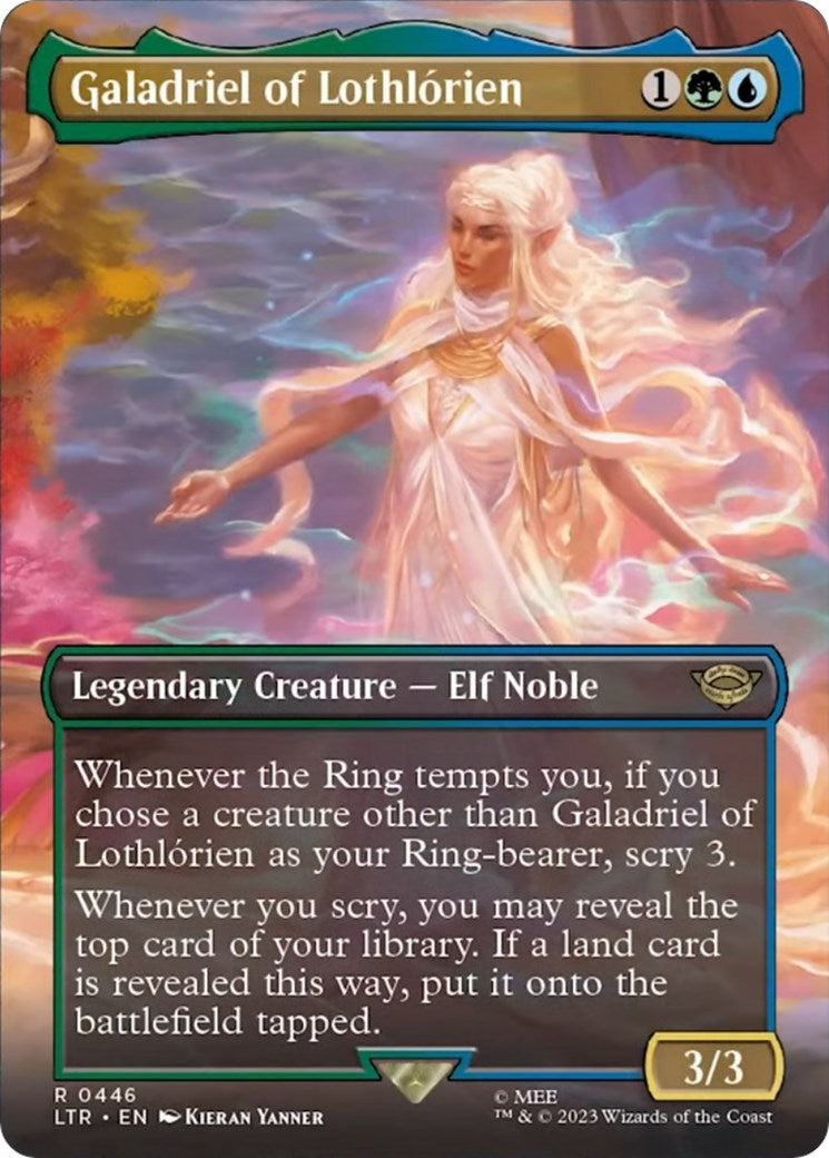 Galadriel of Lothlorien (Borderless Alternate Art) [The Lord of the Rings: Tales of Middle-Earth] MTG Single Magic: The Gathering | Red Claw Gaming