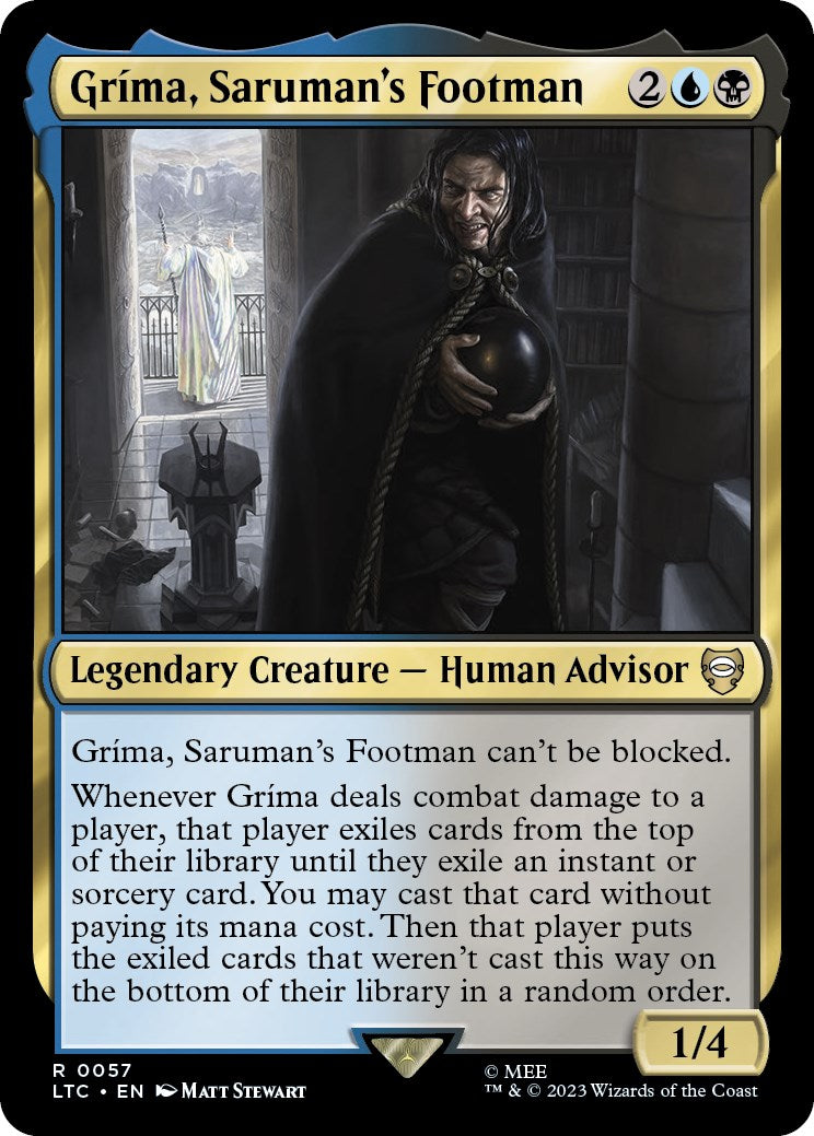 Grima, Saruman's Footman [The Lord of the Rings: Tales of Middle-Earth Commander] MTG Single Magic: The Gathering | Red Claw Gaming