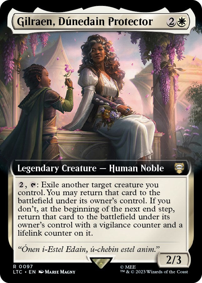 Gilraen, Dunedain Protector (Extended Art) [The Lord of the Rings: Tales of Middle-Earth Commander] MTG Single Magic: The Gathering | Red Claw Gaming