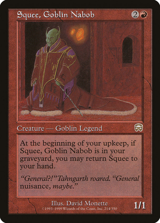 Squee, Goblin Nabob [Mercadian Masques] MTG Single Magic: The Gathering | Red Claw Gaming