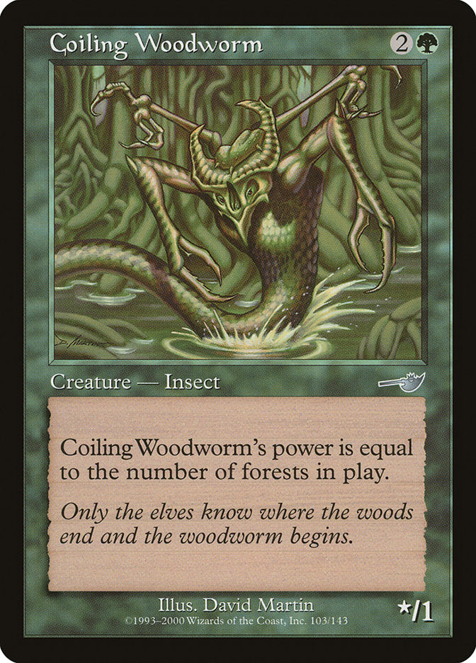 Coiling Woodworm [Nemesis] MTG Single Magic: The Gathering | Red Claw Gaming