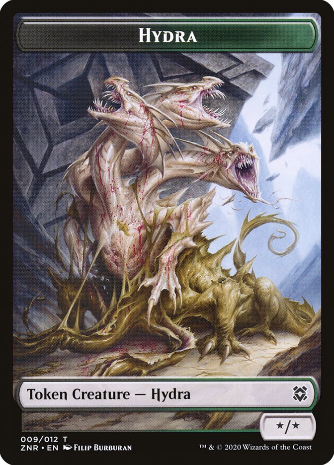 Angel Warrior // Hydra Double-Sided Token [Zendikar Rising Tokens] MTG Single Magic: The Gathering | Red Claw Gaming