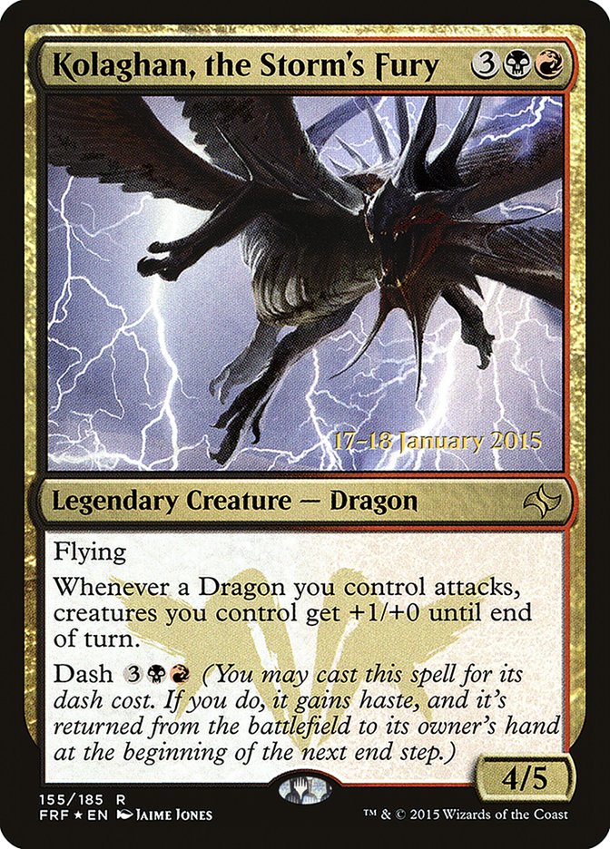 Kolaghan, the Storm's Fury [Fate Reforged Prerelease Promos] MTG Single Magic: The Gathering | Red Claw Gaming