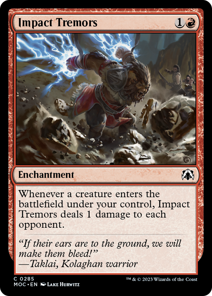 Impact Tremors [March of the Machine Commander] MTG Single Magic: The Gathering | Red Claw Gaming